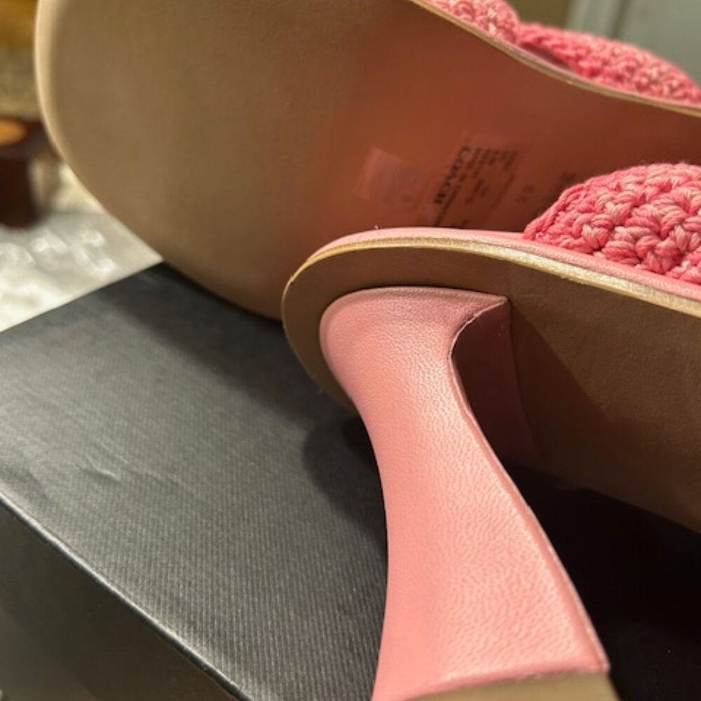 Coach Flower Pink Quintin Crochet Yarn Upper Sandal - Picture 9 of 13